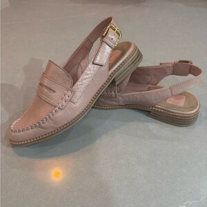 women’s dolce vita sling back loafers baby pink sz 9